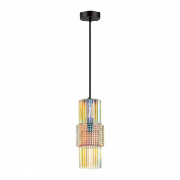 Светильник подвесной 5018/1 Odeon Light Черный/разноцветный/металл/стекло