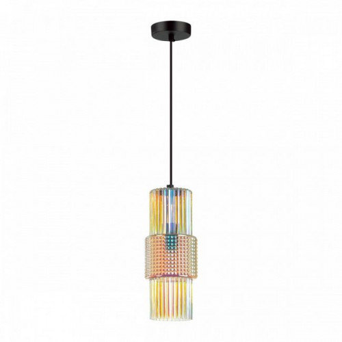 Светильник подвесной 5018/1 Odeon Light Черный/разноцветный/металл/стекло