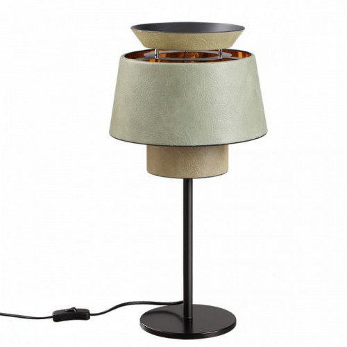 Лампа настольная 4992/1TA Odeon Light Черный/зеленый//золотой/металл/экокожа