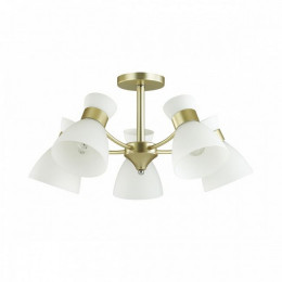 Люстра 4535/5C Lumion Матовое золото, белый
