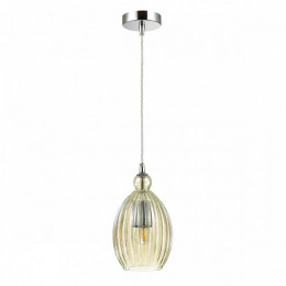 Светильник подвесной 4711/1 Odeon Light 'коньячный'/хром