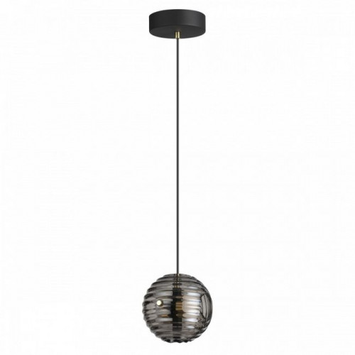 Светильник подвесной 5041/12L Odeon Light Черн./золото/дымчатый
