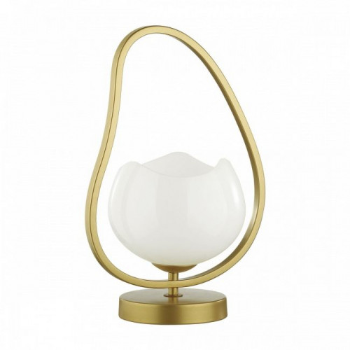 Лампа настольная 4873/1T Odeon Light Exclusive Золотой/белый/стекло