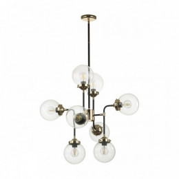Люстра 4971/8 Odeon Light Черный/золотой/прозрачный/стекло