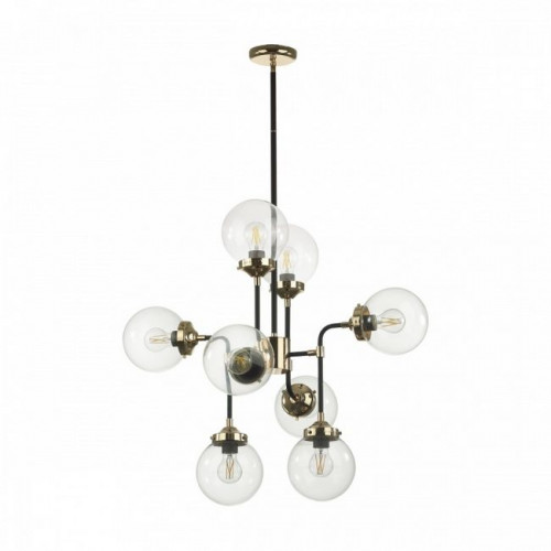 Люстра 4971/8 Odeon Light Черный/золотой/прозрачный/стекло