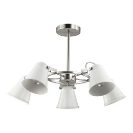Люстра 3591/5C Lumion Белый с матовым никелем