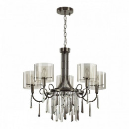 Люстра 4890/5 Odeon Light Exclusive Черный хром/дымчатый/прозрачный