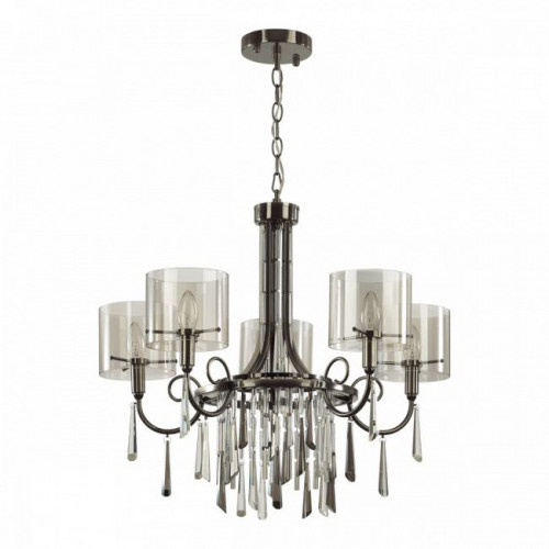 Люстра 4890/5 Odeon Light Exclusive Черный хром/дымчатый/прозрачный
