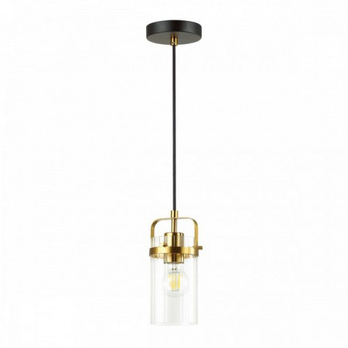 Светильник подвесной 4653/1 Odeon Light Черный/золотой/прозрачный