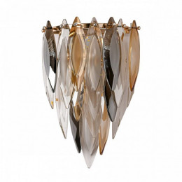 Светильник настенный 5068/3W Odeon Light Золото/дымчатый/янтарный/матовый белый