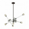 Люстра 5427/54CL Odeon Light Exclusive Черный хром/белый/дымчатый/коньячный