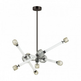Люстра 5427/54CL Odeon Light Exclusive Черный хром/белый/дымчатый/коньячный