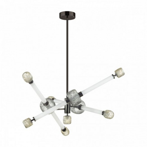 Люстра 5427/54CL Odeon Light Exclusive Черный хром/белый/дымчатый/коньячный