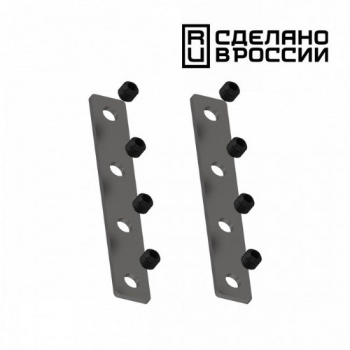 135133 NT21 059 черный Соединитель прямой внутренний для арт 135129-135130 (2 шт. в комплекте) FLUM