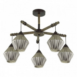 Светильник потолочный 4564/5C Lumion Черный, дерево