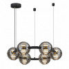 Люстра 5041/60L Odeon Light Черн./золото/дымчатый
