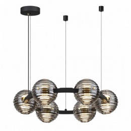 Люстра 5041/60L Odeon Light Черн./золото/дымчатый