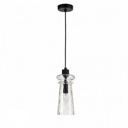 Светильник подвесной 4966/1A Odeon Light Матовый черный/прозрачный/металл/стекло