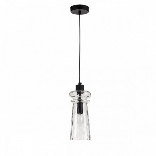 Светильник подвесной 4966/1A Odeon Light Матовый черный/прозрачный/металл/стекло