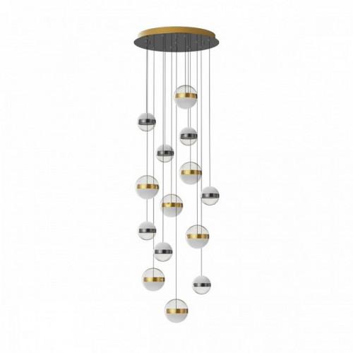 Люстра 5037/132L Odeon Light Никель/прозрачн/молочный