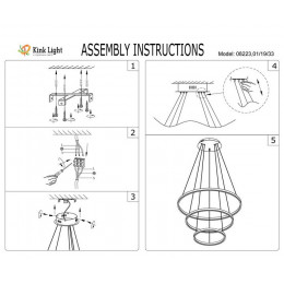 Люстра подвесная 08223,33(3000K) Kink Light Матовое золото