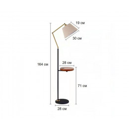 07022 Торшер Кайла черный/медь
