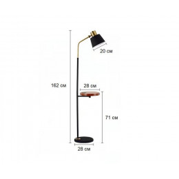 Торшер Арден черный/медь 07023