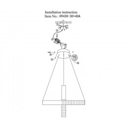 Люстра подвесная 09430-30+40A,19 Kink Light Черный