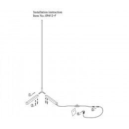 Торшер 09412-F,19 Kink Light Черный