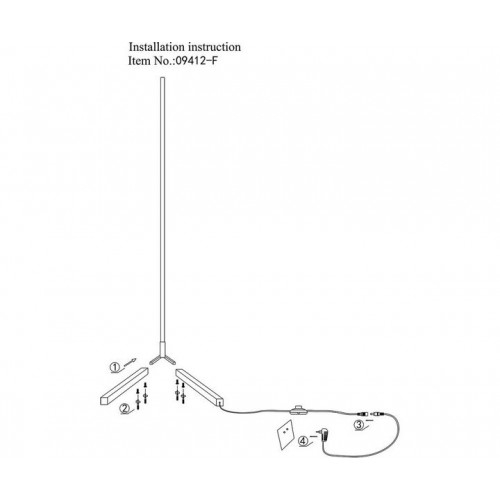Торшер 09412-F,19 Kink Light Черный