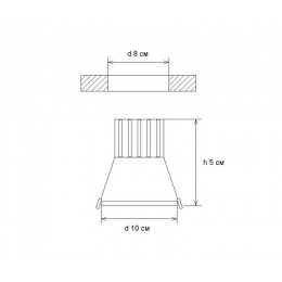 2136,19(4000K) Светильник черный d10 h5 Led 5W