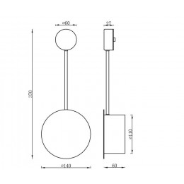 Светильник настенный 2208-1A,19 Kink Light Черный