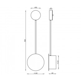 Светильник настенный 2208-1B,19 Kink Light Черный