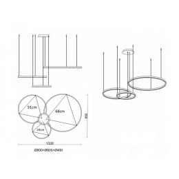 Люстра подвесная 08223,04P(3000K) Kink Light Кофе