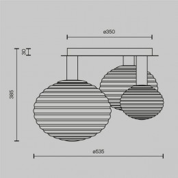 Светильник потолочный MOD268CL-03B Maytoni Черный