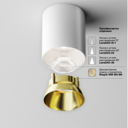 Светильник потолочный C064CL-12W4K-RD-WB Maytoni Бело-черный