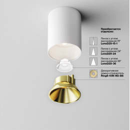 Светильник потолочный C064CL-8W4K-RD-WB Maytoni Бело-черный