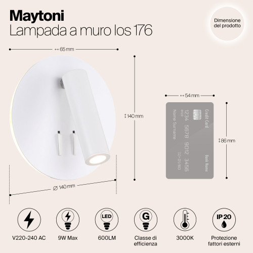 Светильник настенный C176-WL-01-6W-W Maytoni Белый