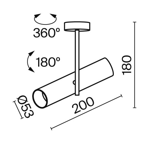 Светильник потолочный C020CL-01B Maytoni Черный