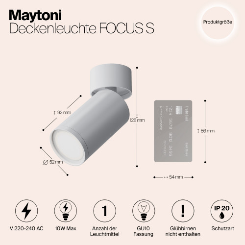 Светильник потолочный C050CL-U-1W Maytoni Белый