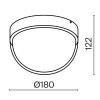 Светильник потолочный O438CL-L12GF3K Maytoni Графит