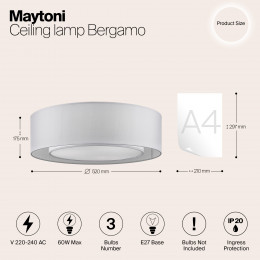 Светильник потолочный MOD617CL-04GR Maytoni Хром