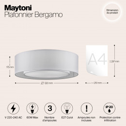 Светильник потолочный MOD617CL-04GR Maytoni Хром