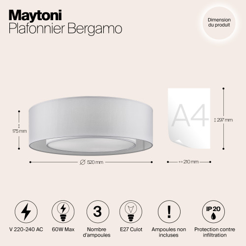 Светильник потолочный MOD617CL-04GR Maytoni Хром