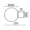 Светильник настенный O598WL-01B1 Maytoni Черный