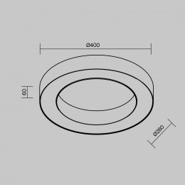 Светильник потолочный C093CL-36W4K-B Maytoni Черный