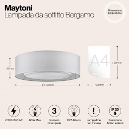 Светильник потолочный MOD617CL-04GR Maytoni Хром