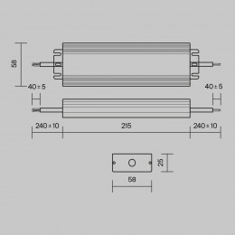 Блок питания PSL008-100W-48V-IP67 Maytoni Серебро