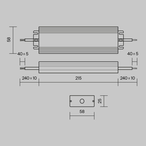 Блок питания PSL008-100W-48V-IP67 Maytoni Серебро