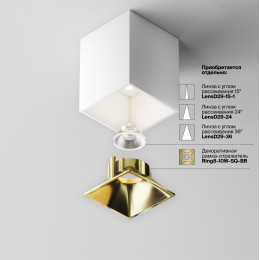 Светильник потолочный C065CL-8W4K-SQ-WB Maytoni Бело-черный